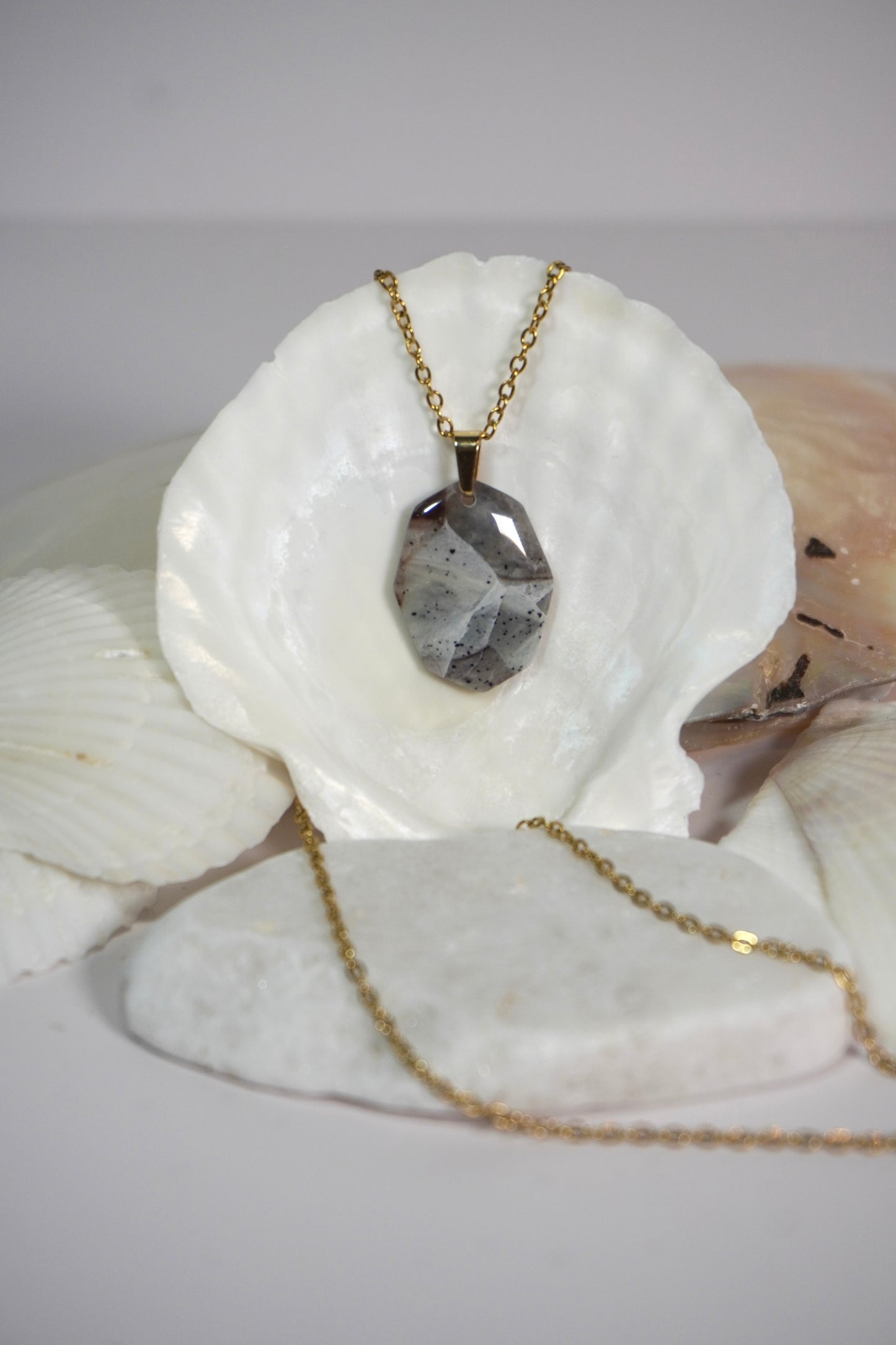 Grey Stone Necklace
