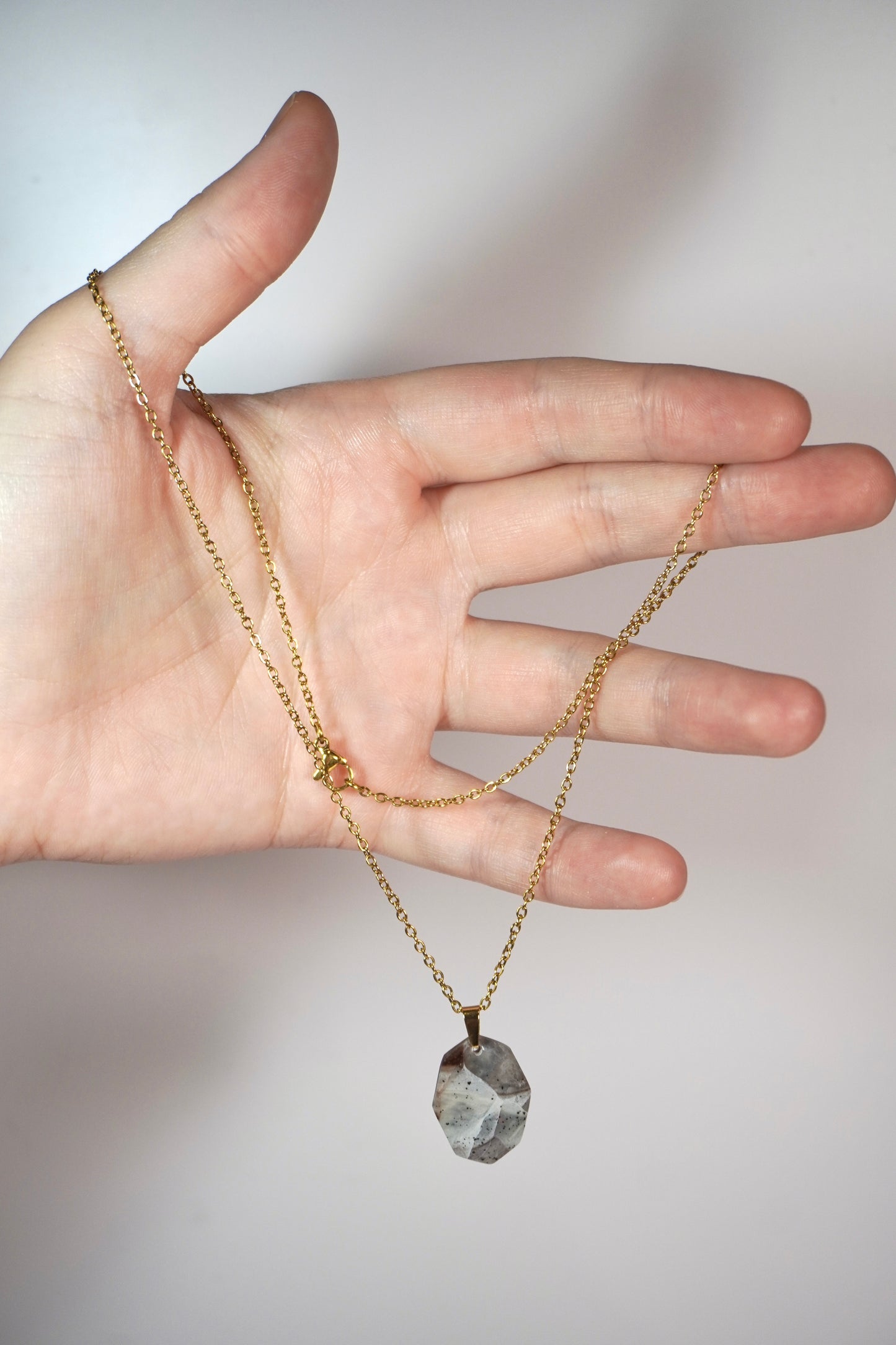 Grey Stone Necklace