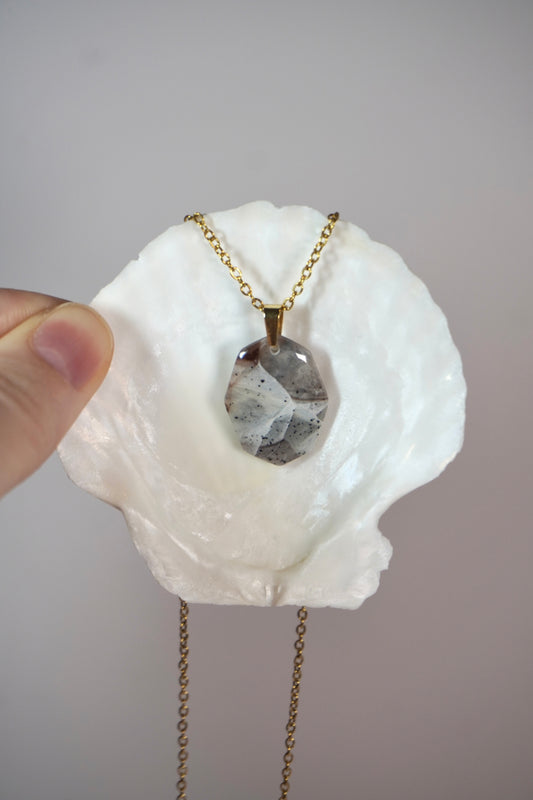Grey Stone Necklace