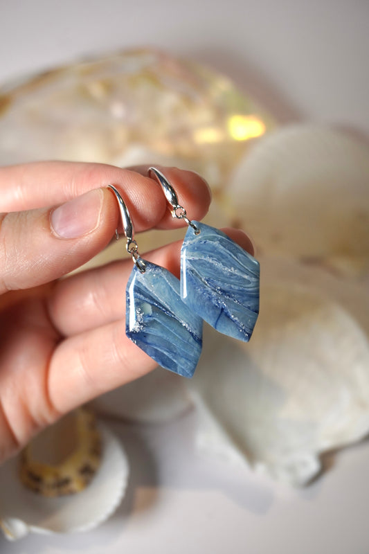 Blue and Silver Twist gemstone large
