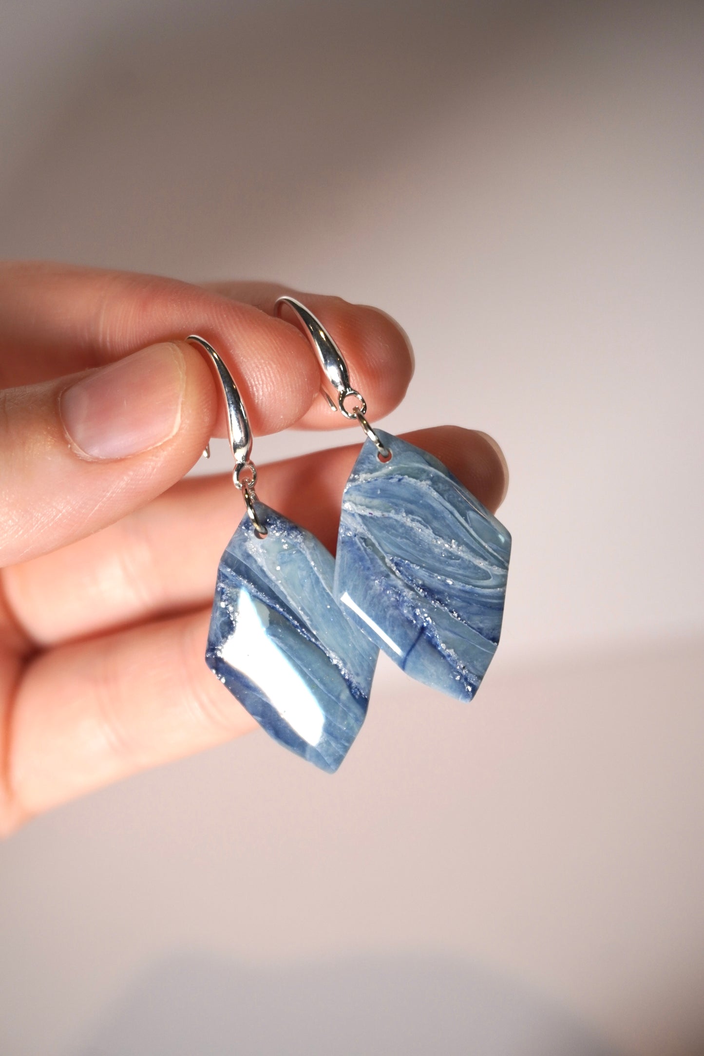 Blue and Silver Twist gemstone large