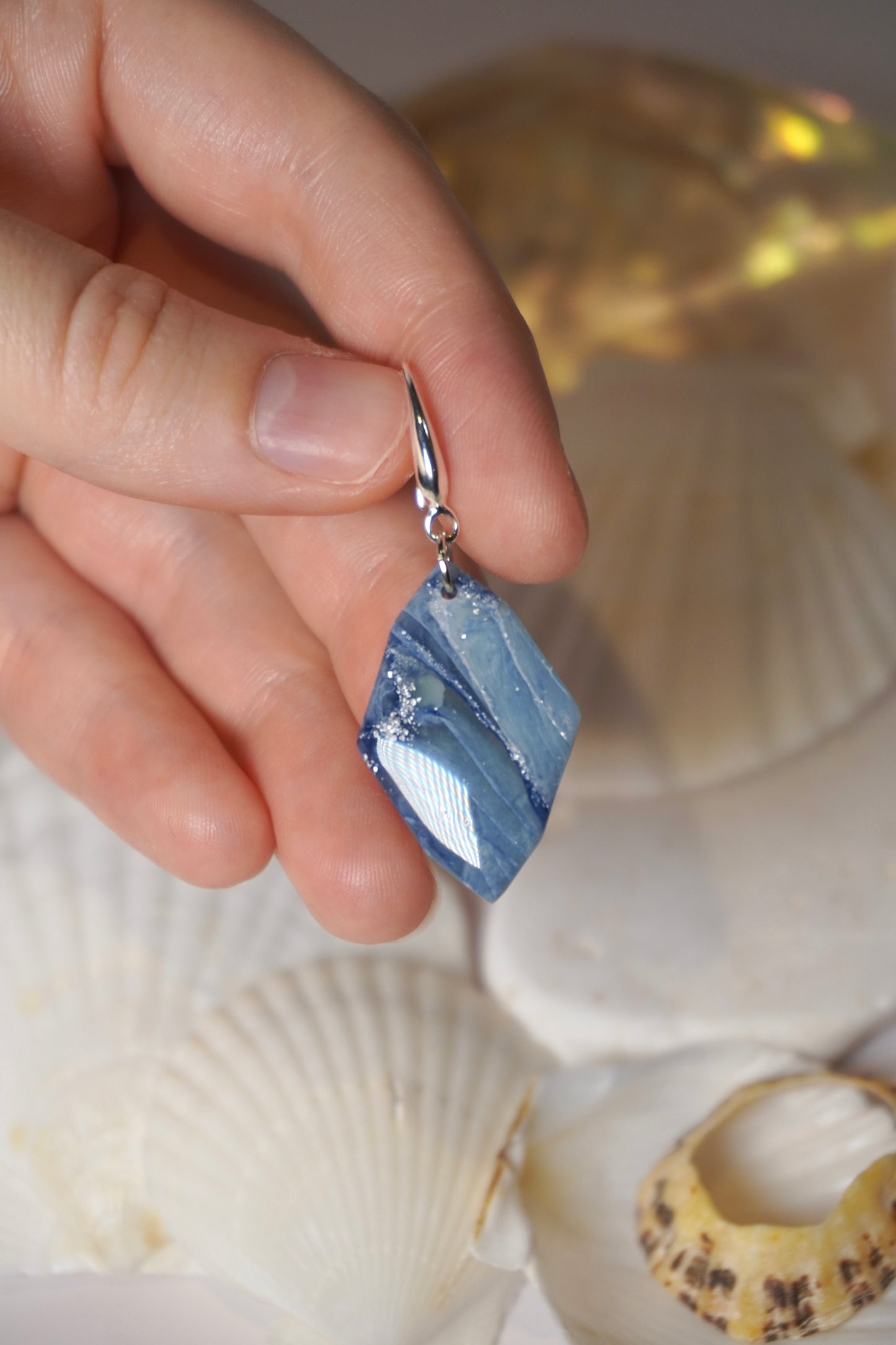 Blue and Silver Twist gemstone large