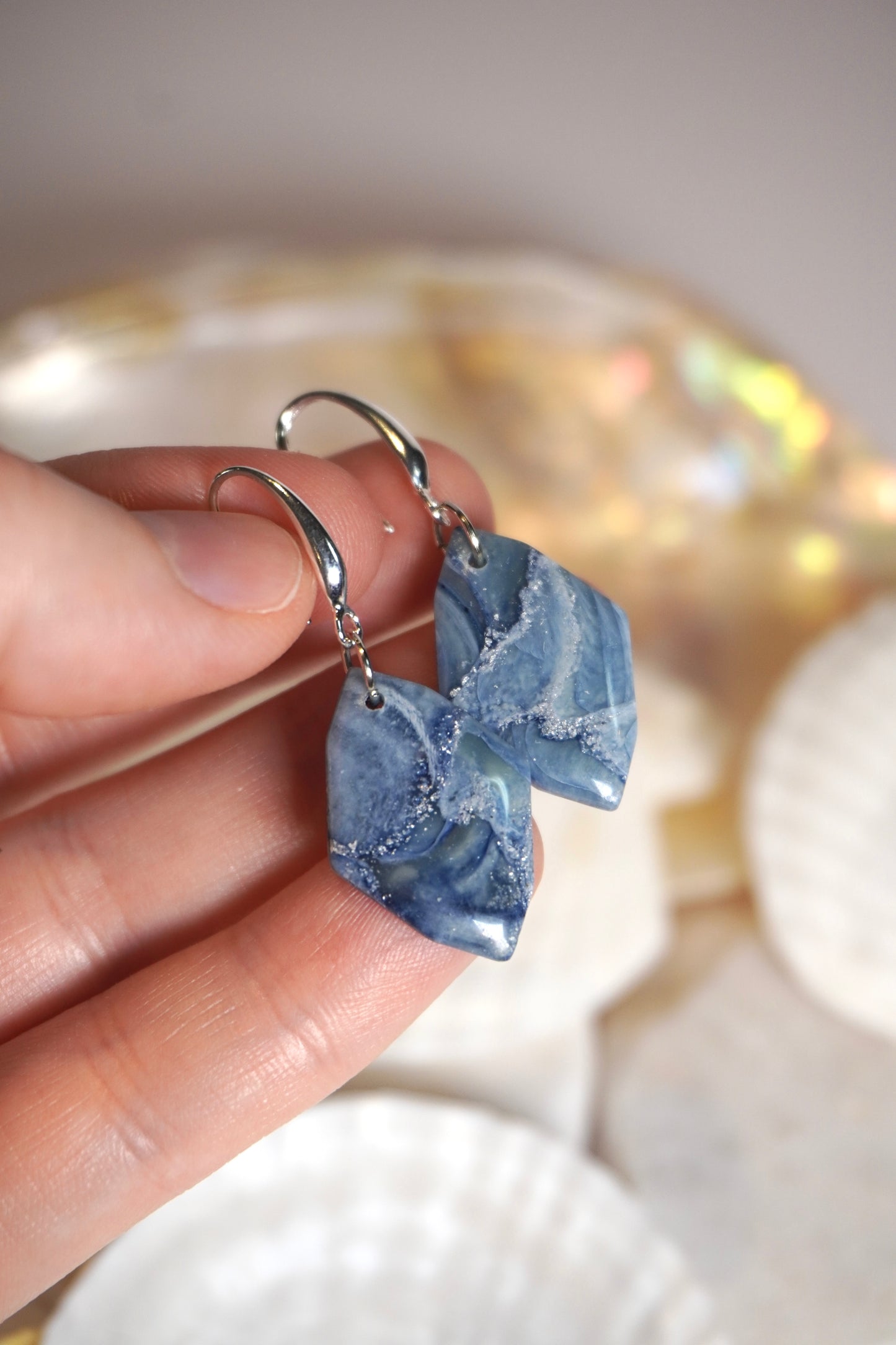 Blue and Silver Twist gemstone small