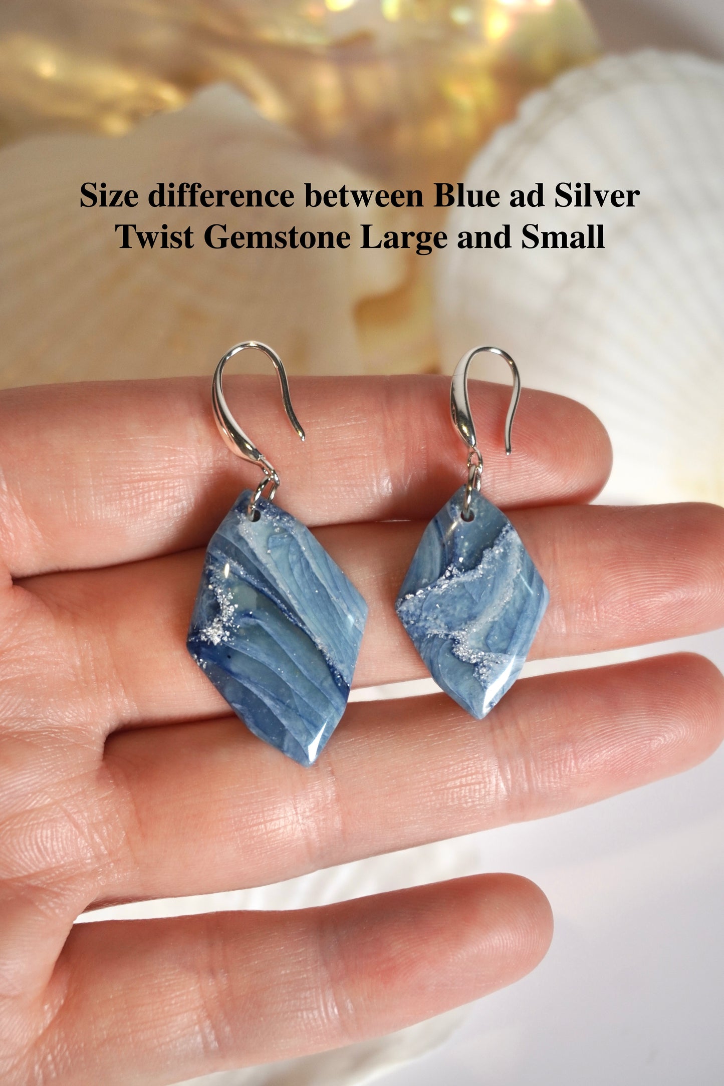 Blue and Silver Twist gemstone small
