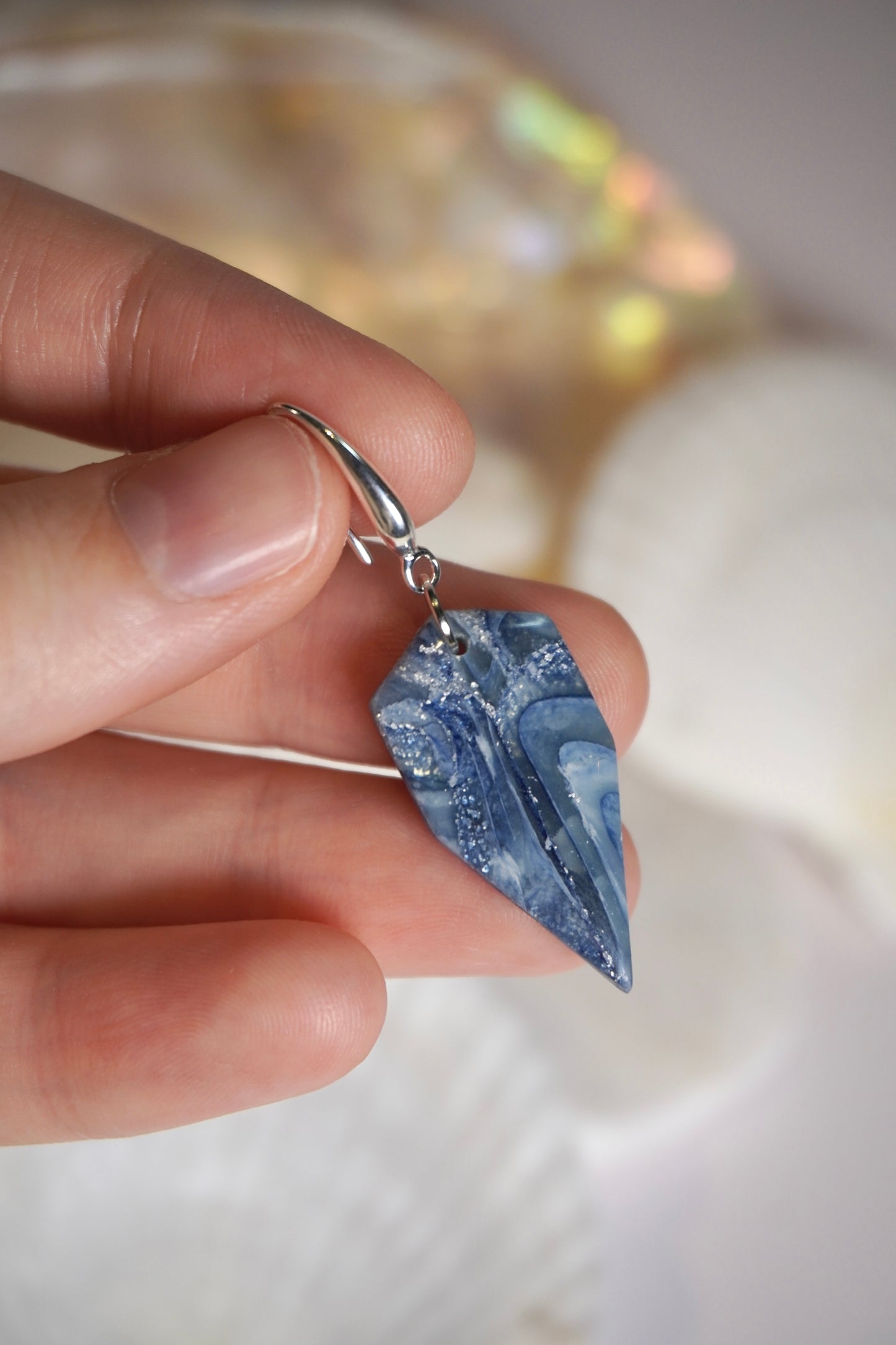 Blue and Silver Twist dagger